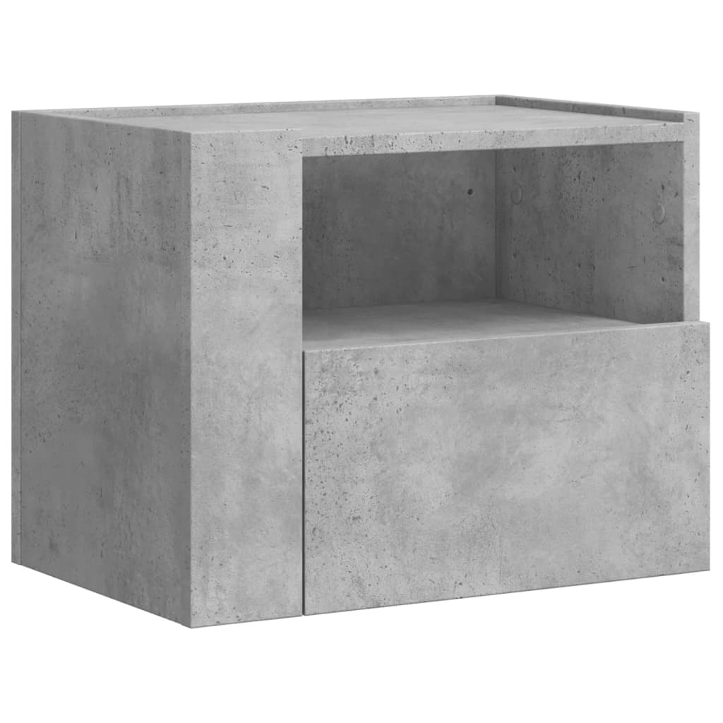Noptiere de perete, 2 buc., gri beton, 45x30x35 cm GartenMobel Dekor