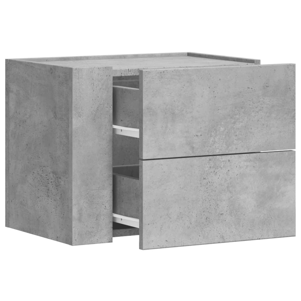 Noptiere de perete, 2 buc., gri beton, 45x30x35 cm GartenMobel Dekor
