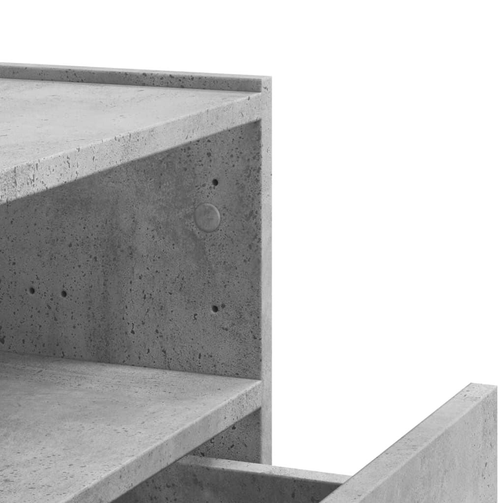 Noptiere de perete, 2 buc., gri beton, 45x30x35 cm GartenMobel Dekor