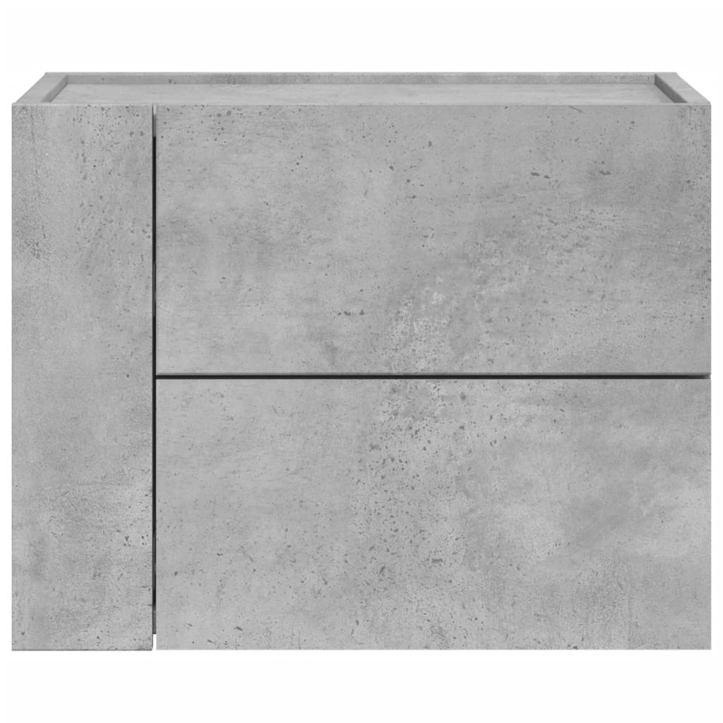 Noptiere de perete, 2 buc., gri beton, 45x30x35 cm GartenMobel Dekor