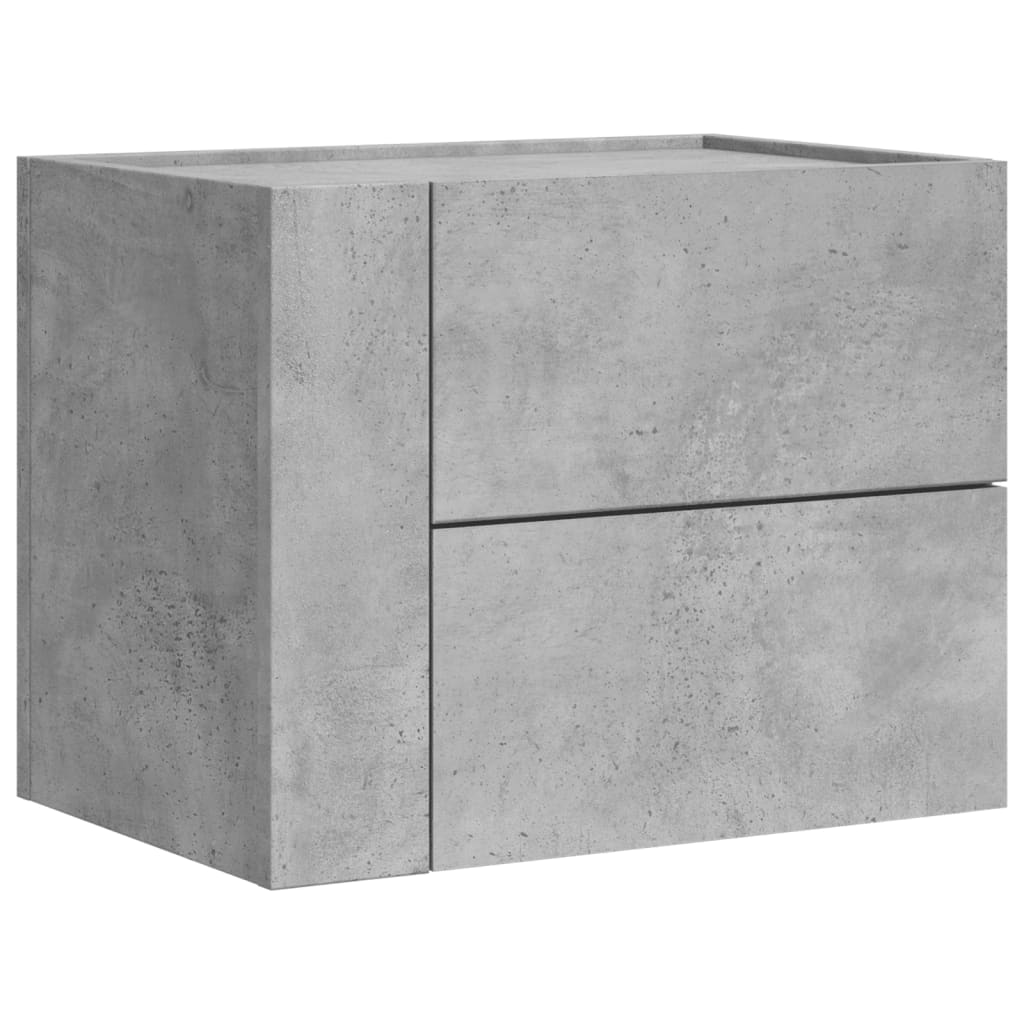 Noptiere de perete, 2 buc., gri beton, 45x30x35 cm GartenMobel Dekor