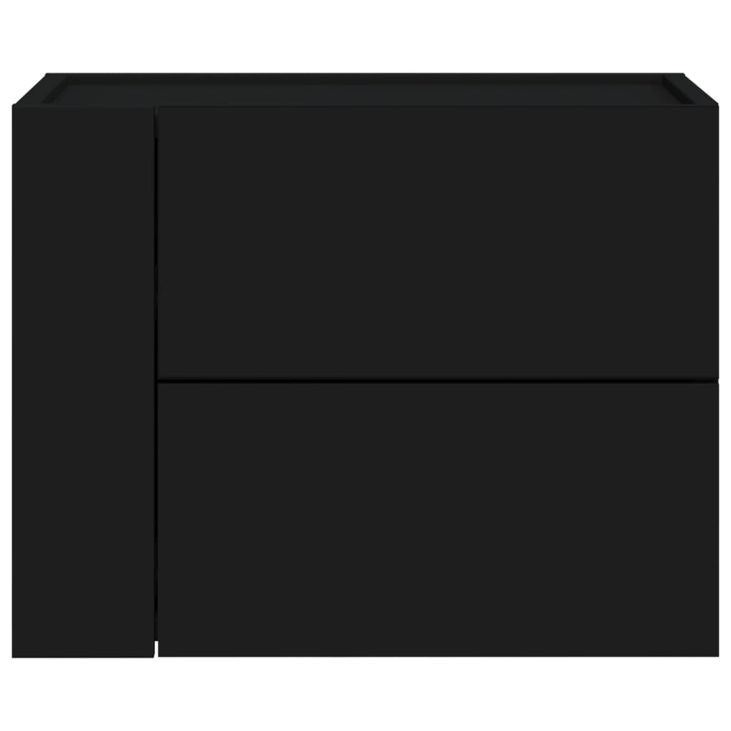 Noptiere de perete, 2 buc., negru, 45x30x35 cm GartenMobel Dekor