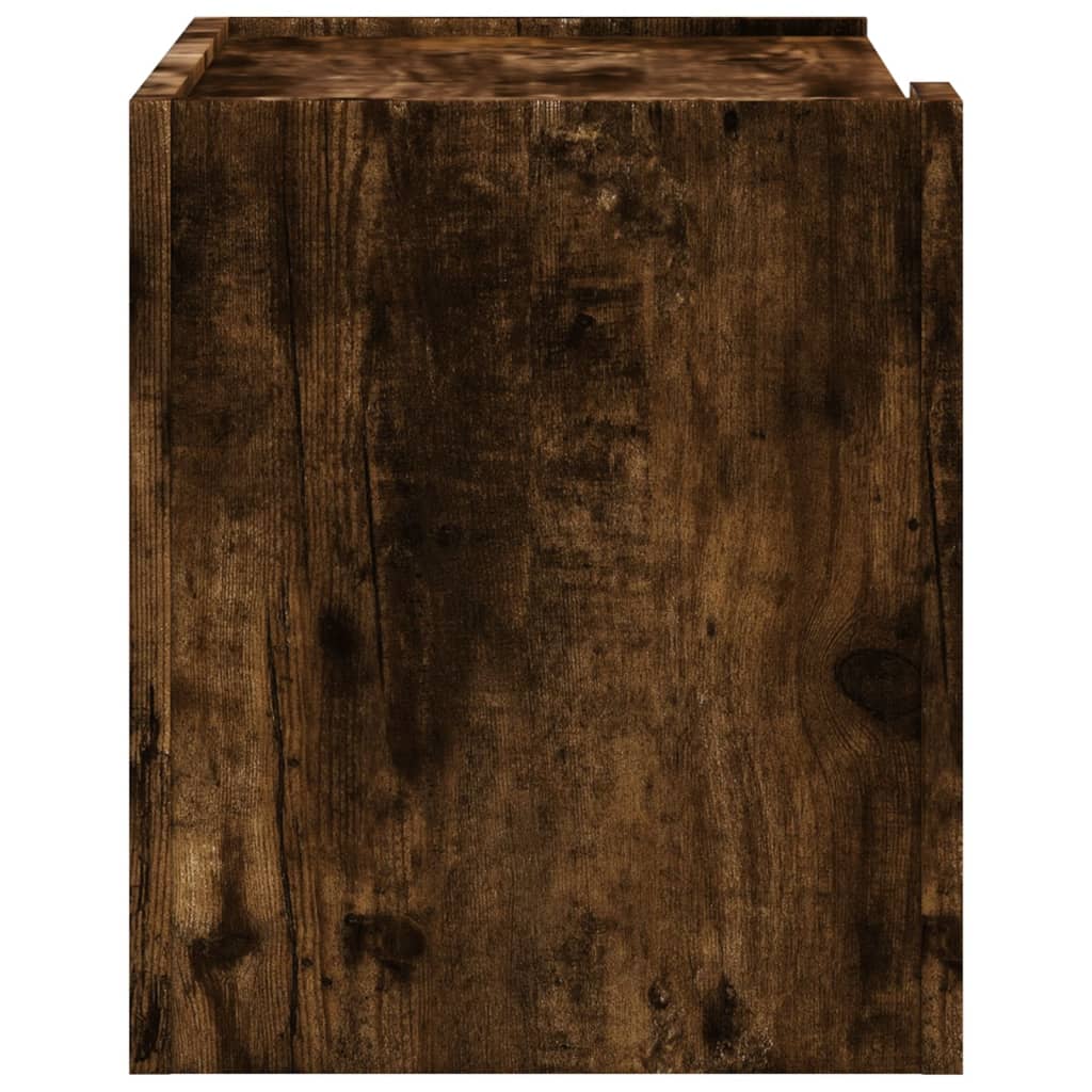 Noptiere de perete, 2 buc., stejar fumuriu, 45x30x35 cm GartenMobel Dekor