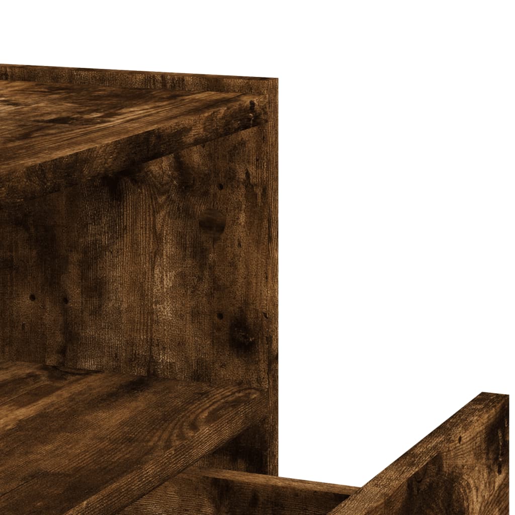 Noptiere de perete, 2 buc., stejar fumuriu, 45x30x35 cm GartenMobel Dekor