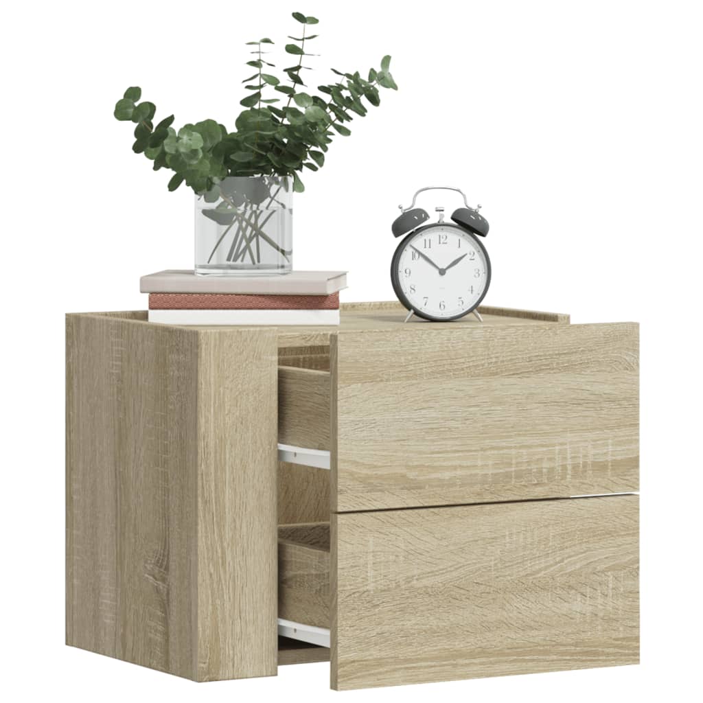Noptiere de perete, 2 buc., stejar sonoma, 45x30x35 cm GartenMobel Dekor