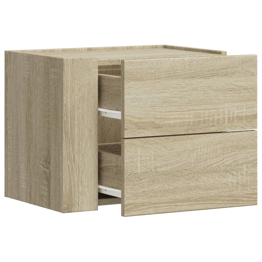 Noptiere de perete, 2 buc., stejar sonoma, 45x30x35 cm GartenMobel Dekor