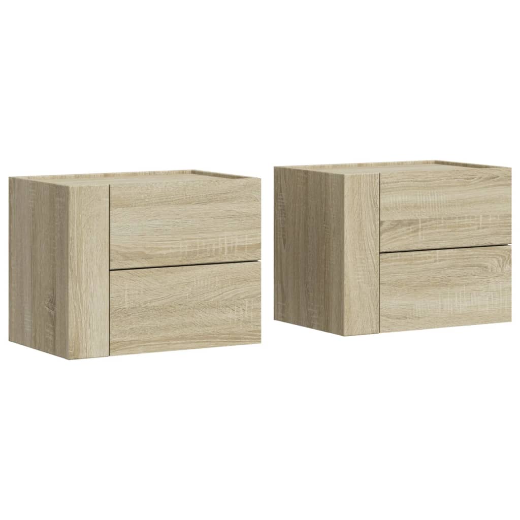 Noptiere de perete, 2 buc., stejar sonoma, 45x30x35 cm GartenMobel Dekor