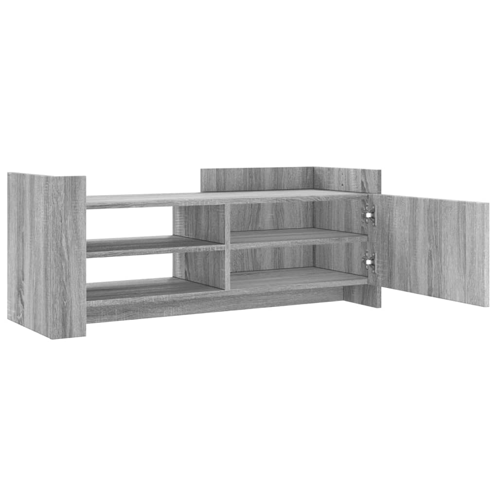 Comodă TV, gri sonoma, 100x35x40 cm, lemn prelucrat GartenMobel Dekor