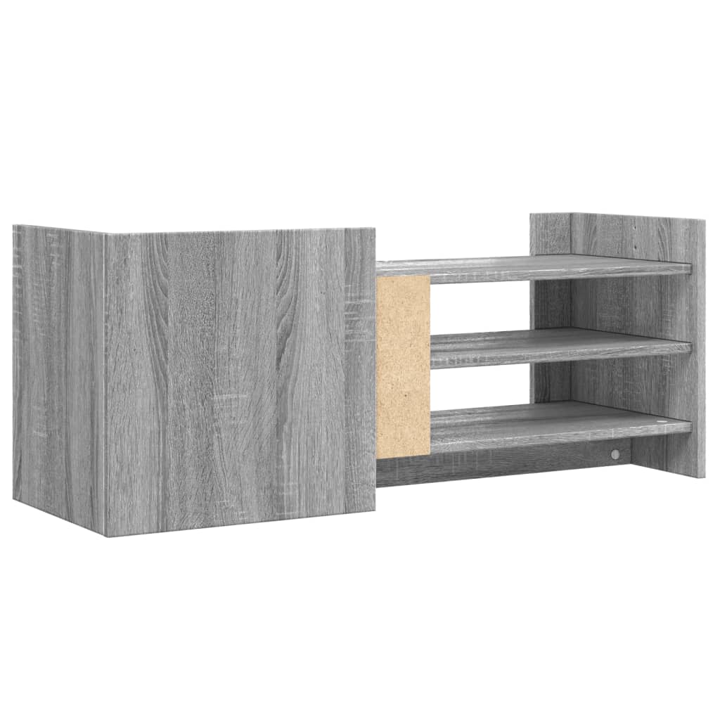 Comodă TV, gri sonoma, 100x35x40 cm, lemn prelucrat GartenMobel Dekor