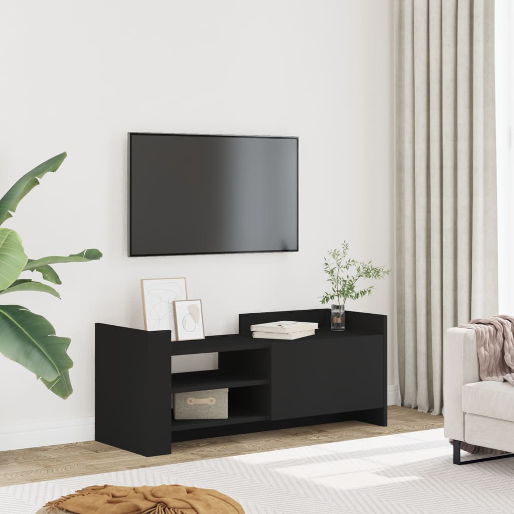 Comodă TV, negru, 100x35x40 cm, lemn prelucrat GartenMobel Dekor