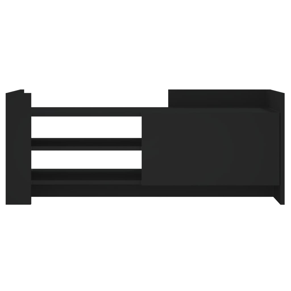 Comodă TV, negru, 100x35x40 cm, lemn prelucrat GartenMobel Dekor