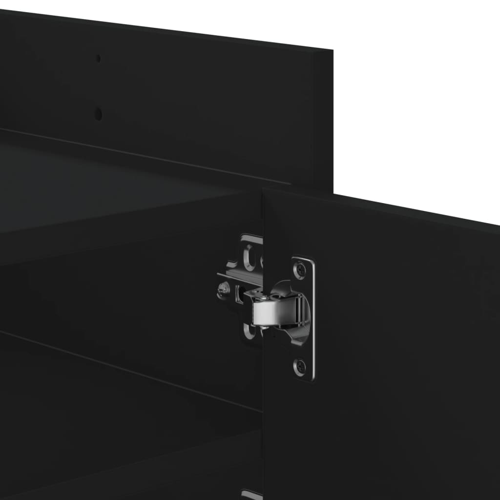 Comodă TV, negru, 100x35x40 cm, lemn prelucrat GartenMobel Dekor