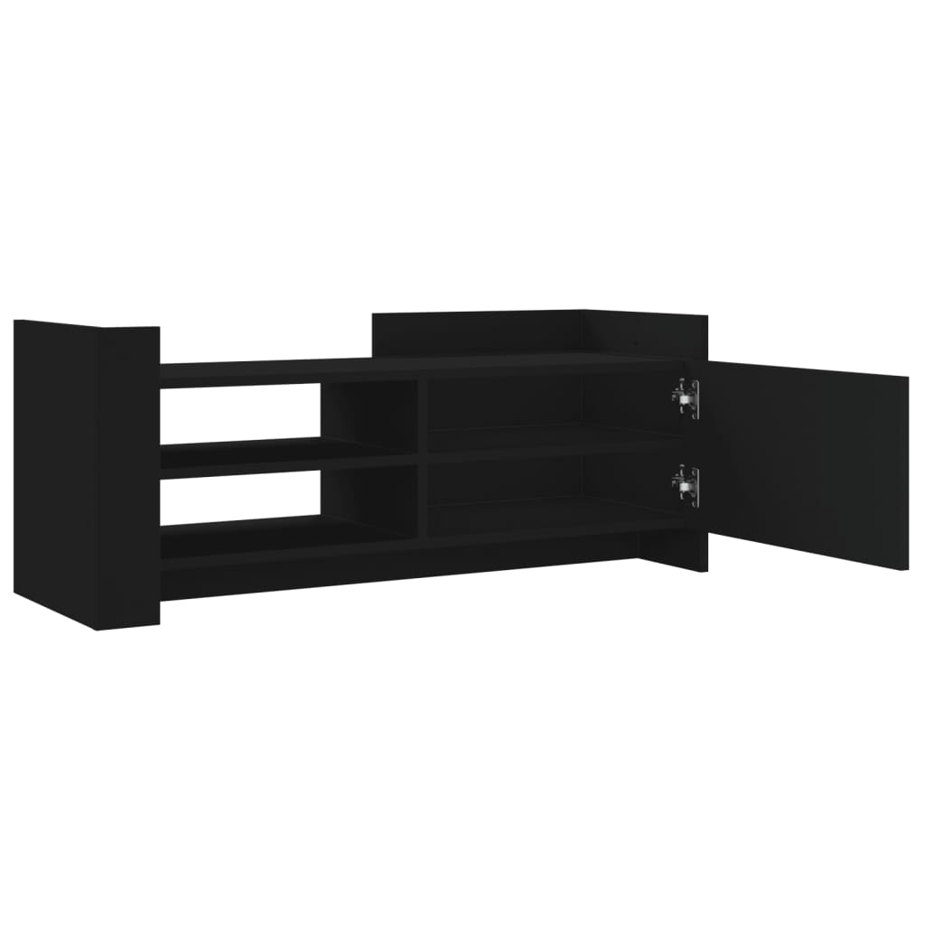 Comodă TV, negru, 100x35x40 cm, lemn prelucrat GartenMobel Dekor