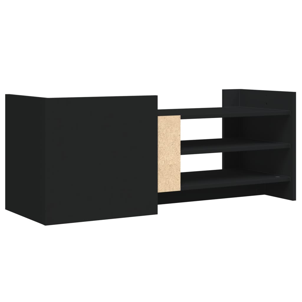 Comodă TV, negru, 100x35x40 cm, lemn prelucrat GartenMobel Dekor