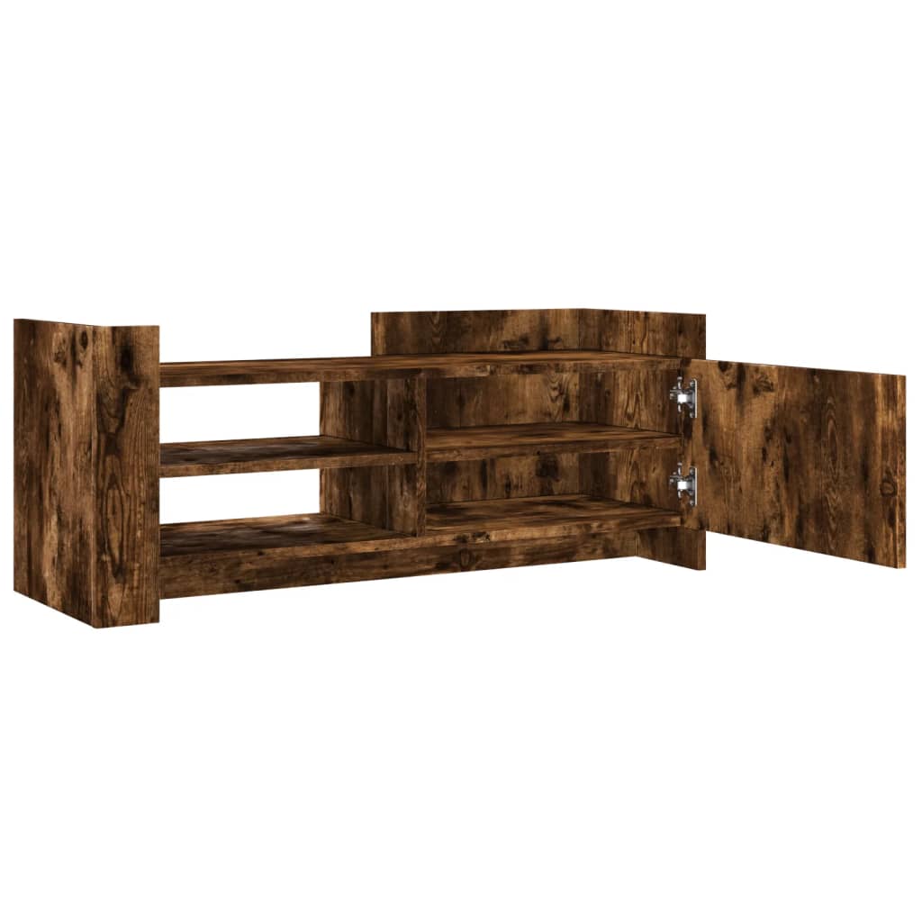 Comodă TV, stejar fumuriu, 100x35x40 cm, lemn prelucrat GartenMobel Dekor