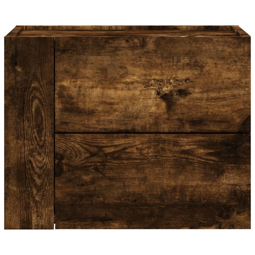 Noptiere de perete, 2 buc., stejar fumuriu, 45x30x35 cm GartenMobel Dekor