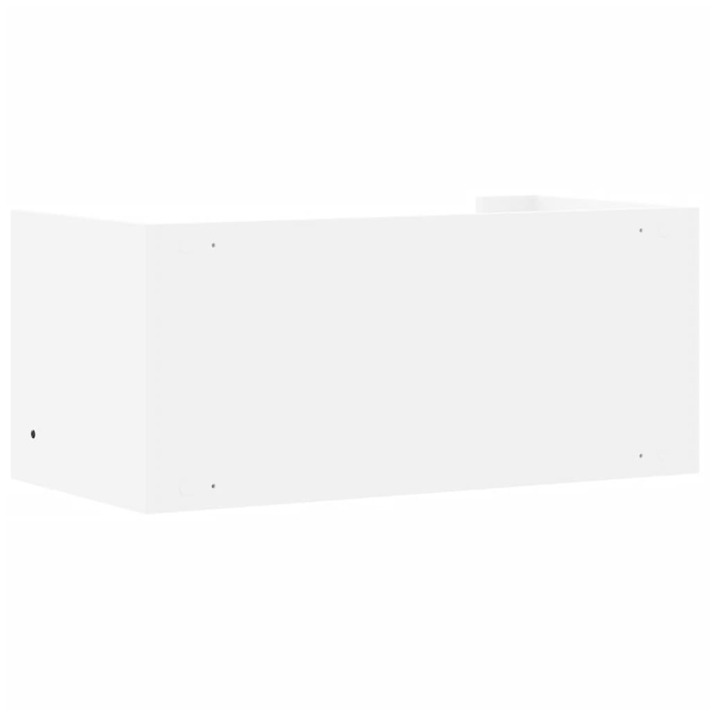 Raft de perete, alb, 70,5x35x30,5 cm, lemn prelucrat GartenMobel Dekor