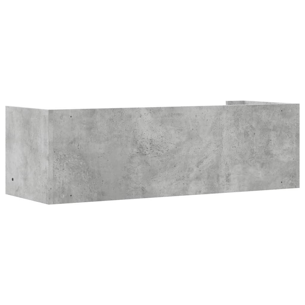 Raft de perete, gri beton, 100x35x30,5 cm, lemn prelucrat GartenMobel Dekor