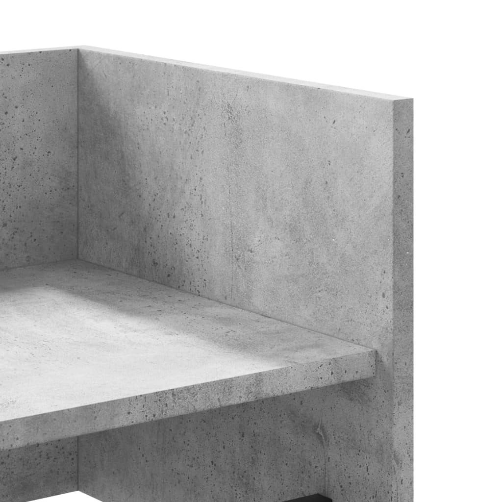 Raft de perete, gri beton, 100x35x30,5 cm, lemn prelucrat GartenMobel Dekor