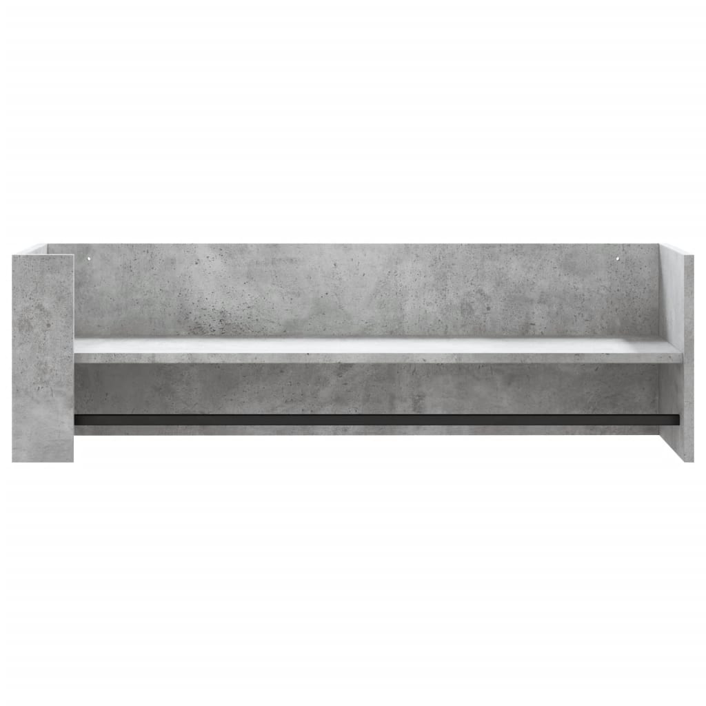Raft de perete, gri beton, 100x35x30,5 cm, lemn prelucrat GartenMobel Dekor