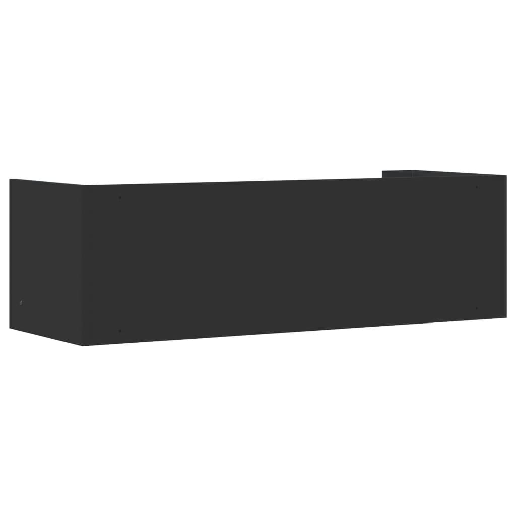 Raft de perete, negru, 100x35x30,5 cm, lemn prelucrat GartenMobel Dekor