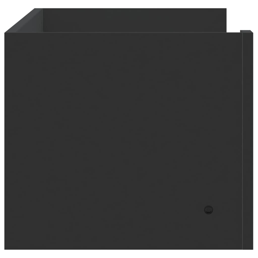 Raft de perete, negru, 100x35x30,5 cm, lemn prelucrat GartenMobel Dekor