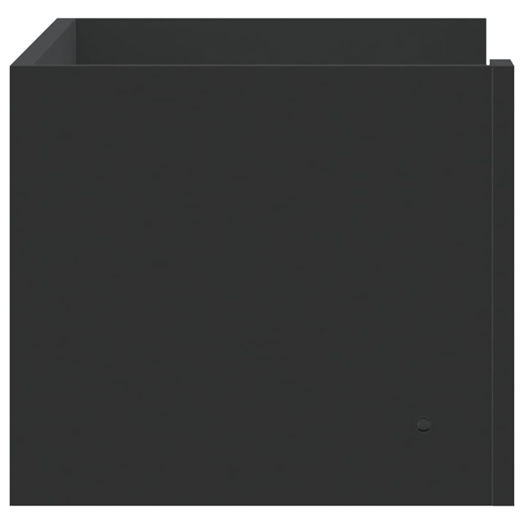 Raft de perete, negru, 70,5x35x30,5 cm, lemn prelucrat GartenMobel Dekor