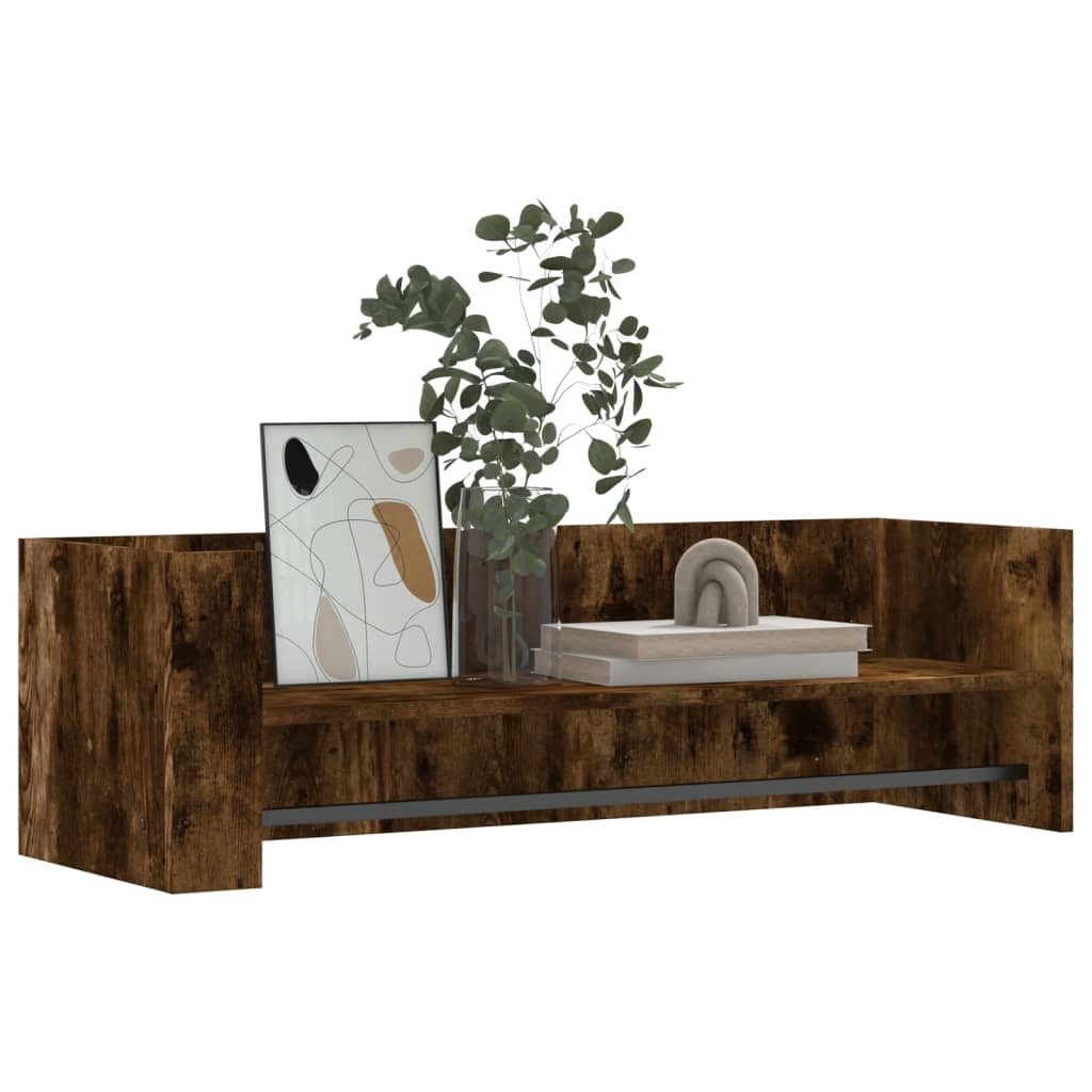Raft de perete, stejar fumuriu, 100x35x30,5 cm, lemn prelucrat GartenMobel Dekor