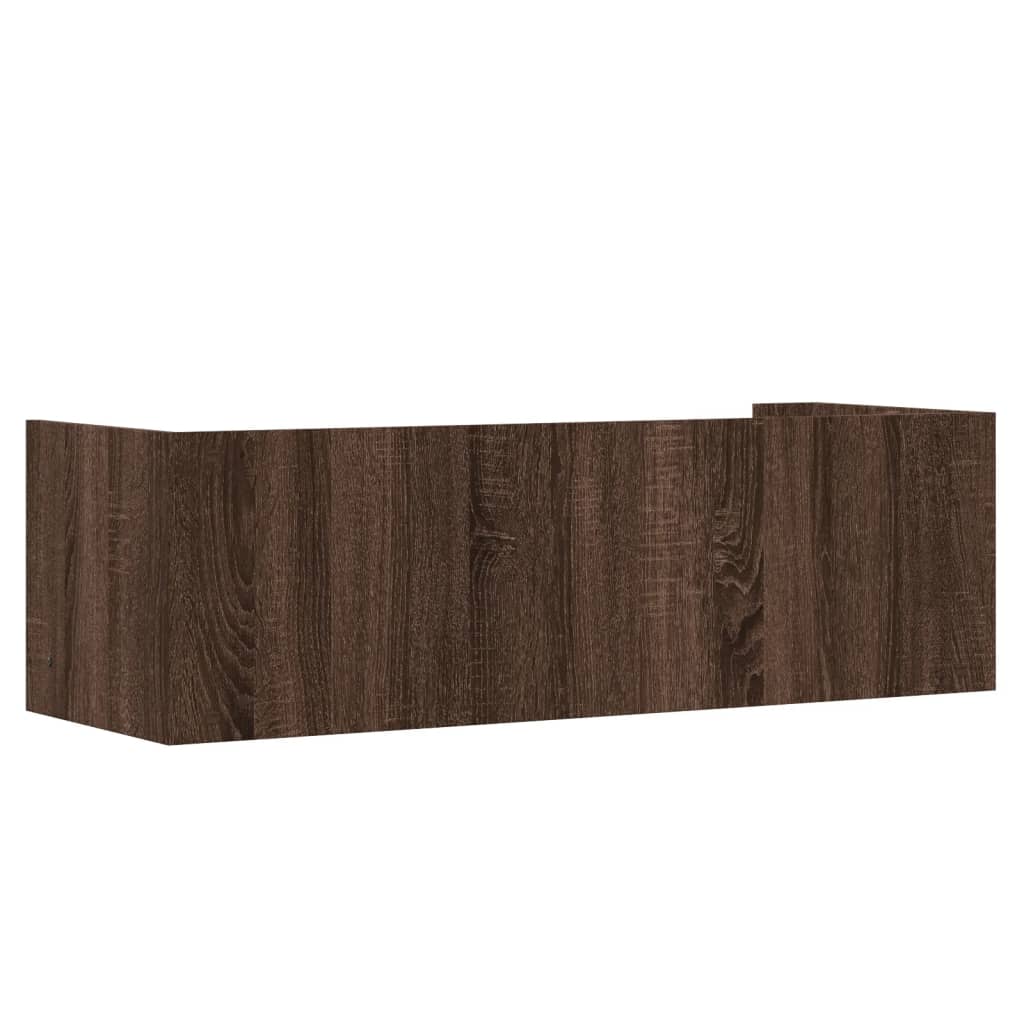 Raft de perete, stejar maro, 100x35x30,5 cm, lemn prelucrat GartenMobel Dekor