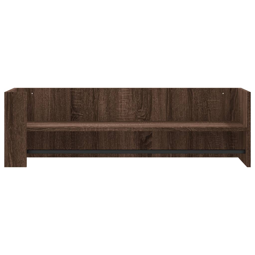 Raft de perete, stejar maro, 100x35x30,5 cm, lemn prelucrat GartenMobel Dekor