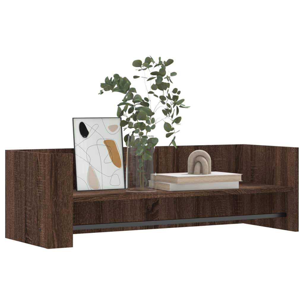 Raft de perete, stejar maro, 100x35x30,5 cm, lemn prelucrat GartenMobel Dekor