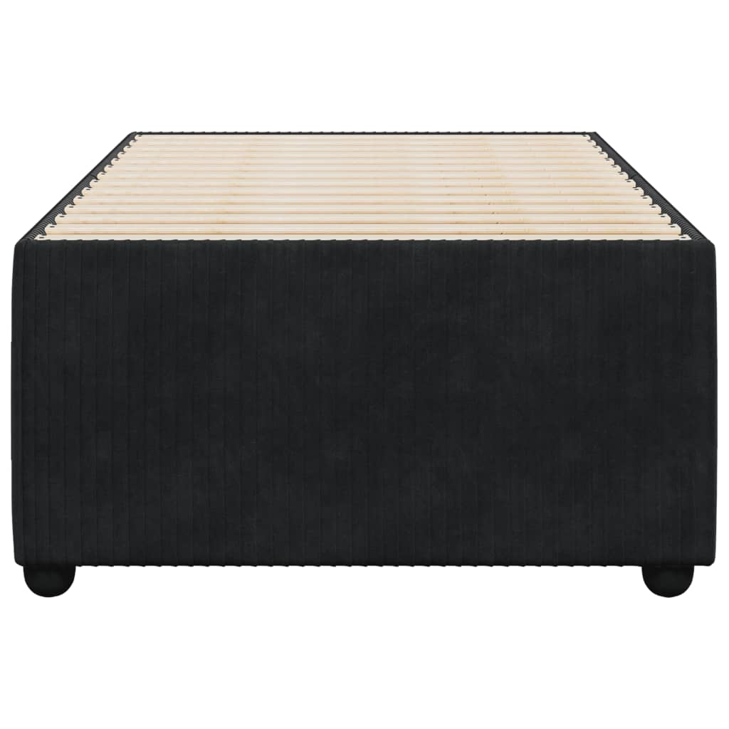 Cadru de pat, negru, 80x200 cm, catifea GartenMobel Dekor