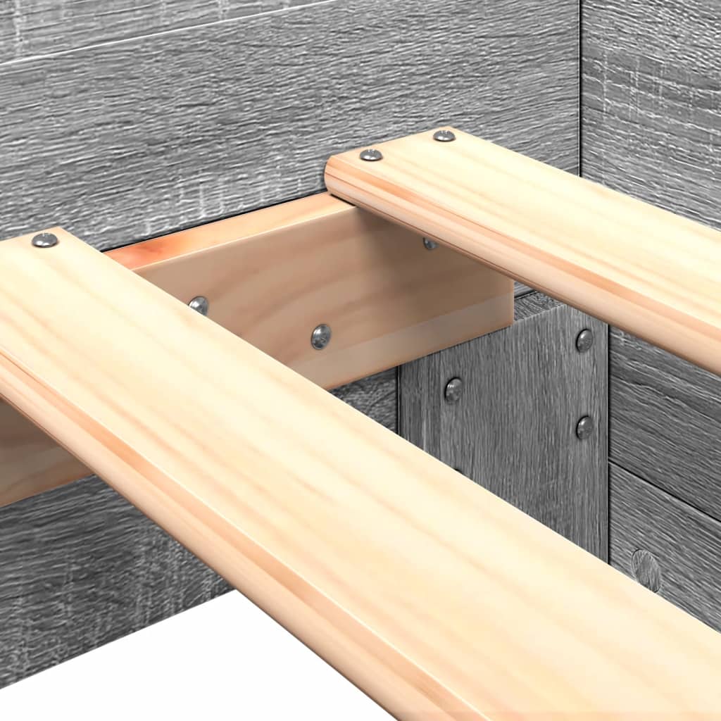 Cadru de pat, gri sonoma, 75x190 cm, lemn prelucrat GartenMobel Dekor