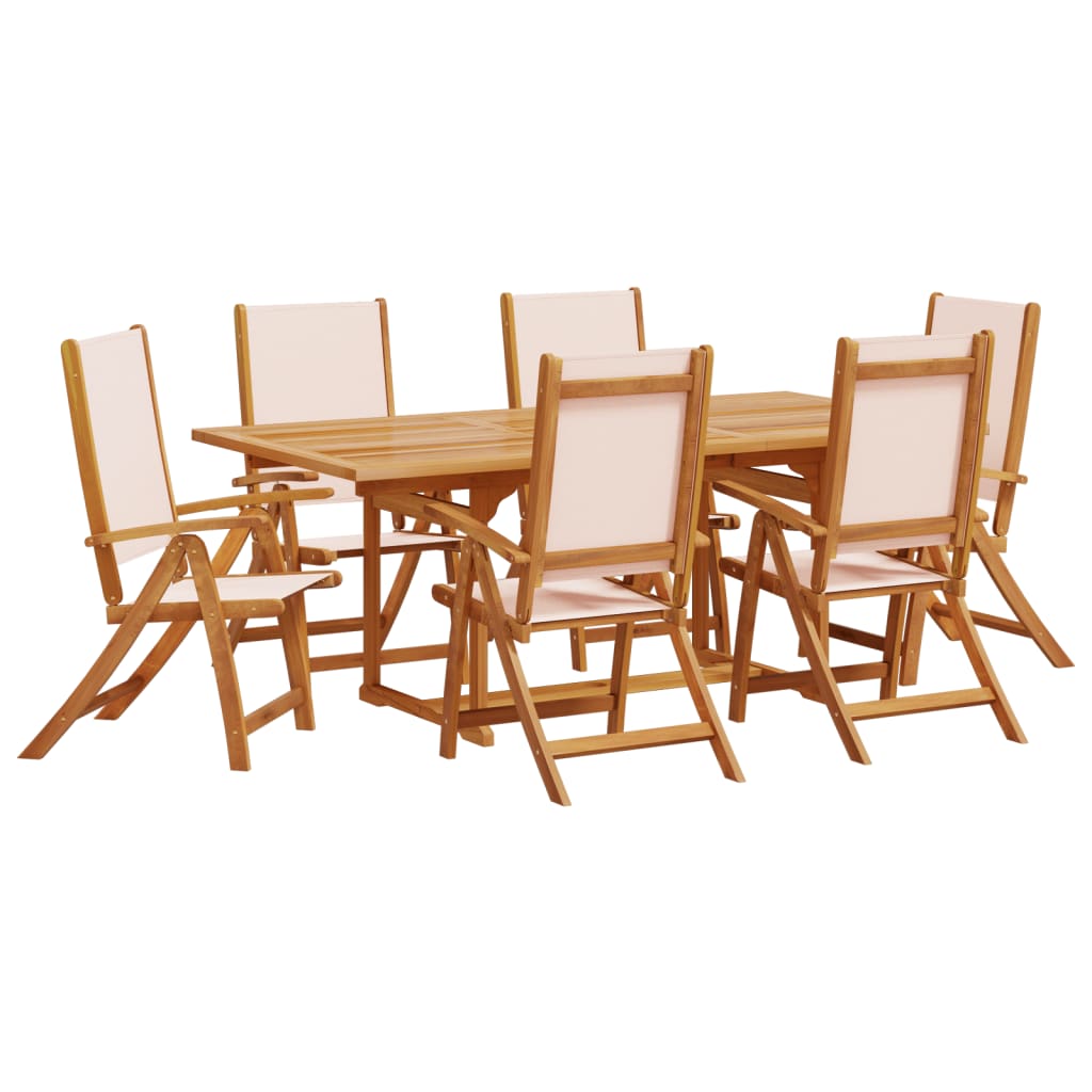 Set mobilier de grădină, 7 piese, lemn masiv acacia/textilenă GartenMobel Dekor