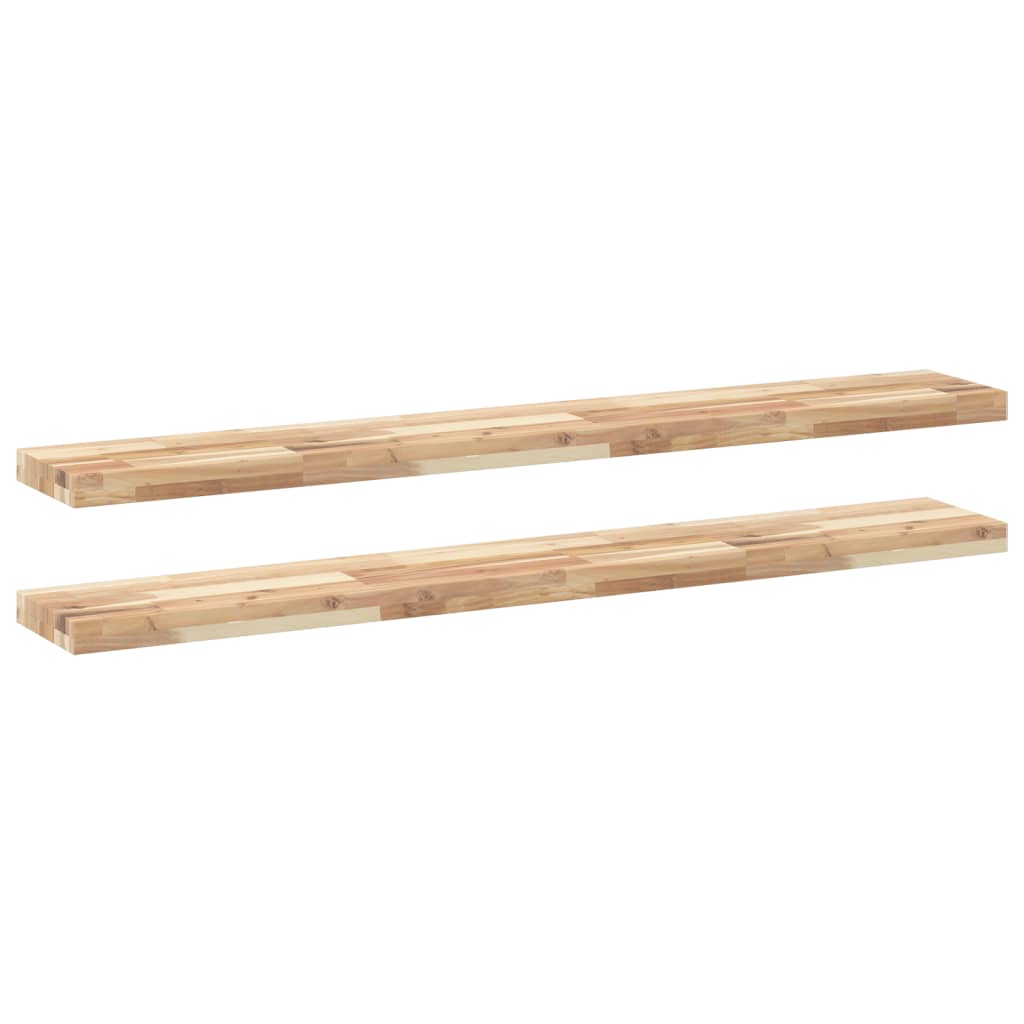 Rafturi plutitoare 2 buc. 140x20x4cm lemn masiv acacia netratat GartenMobel Dekor