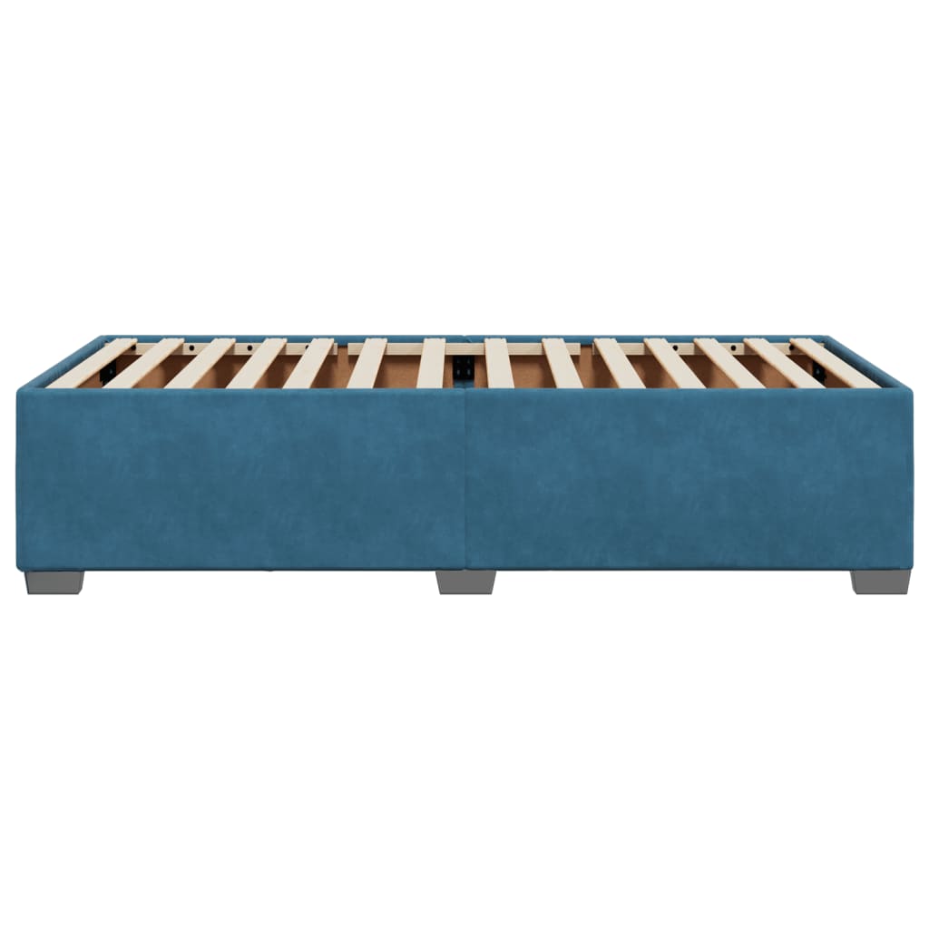 Cadru de pat, albastru, 80x200 cm, catifea GartenMobel Dekor