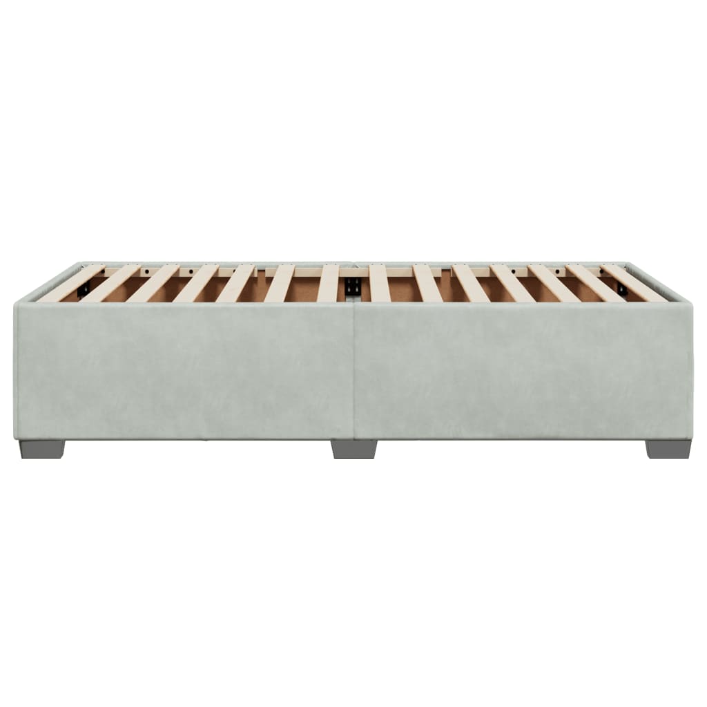 Cadru de pat, gri deschis, 100x200 cm, catifea GartenMobel Dekor