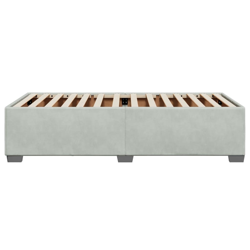 Cadru de pat, gri deschis, 80x200 cm, catifea GartenMobel Dekor