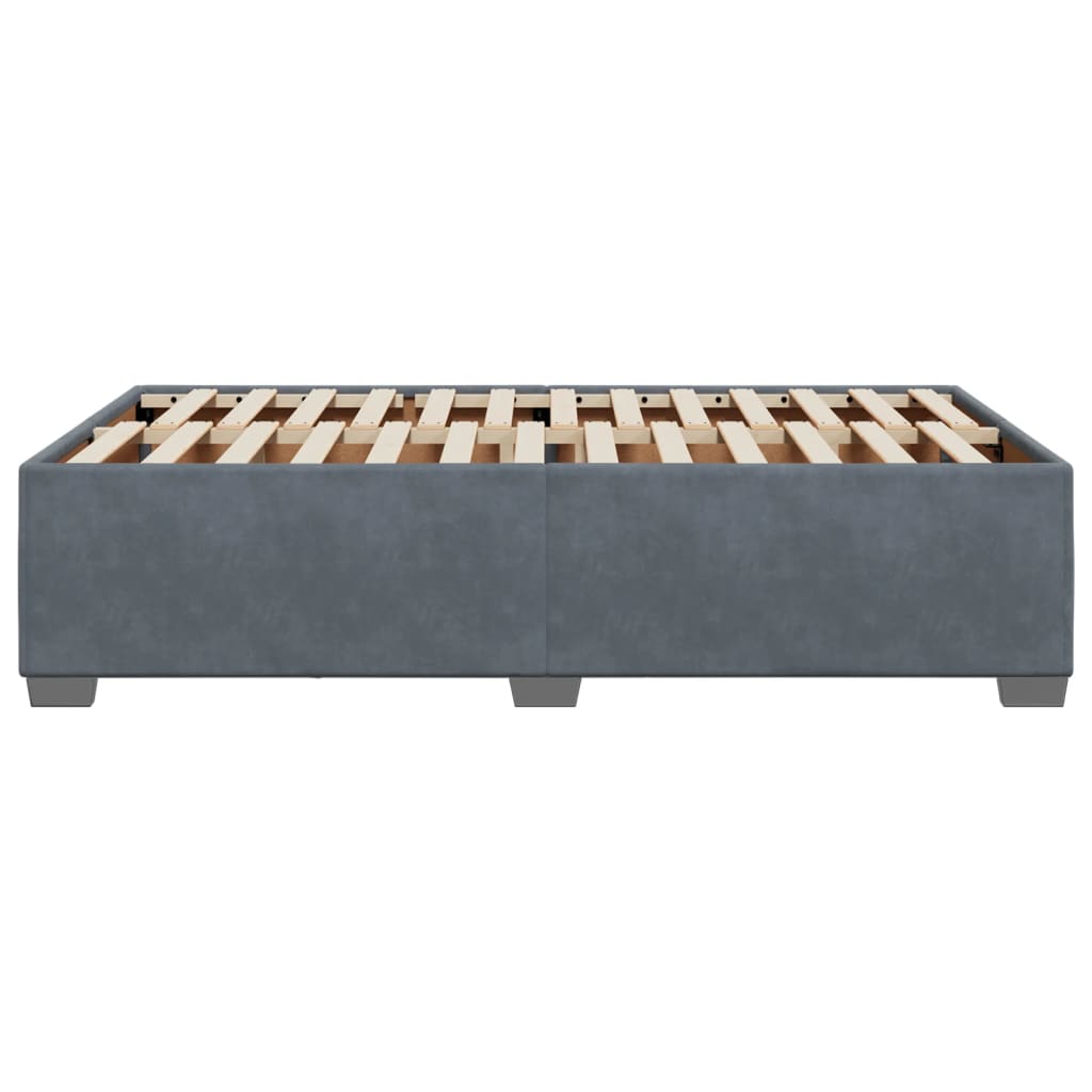 Cadru de pat, gri închis, 120x190 cm, catifea GartenMobel Dekor