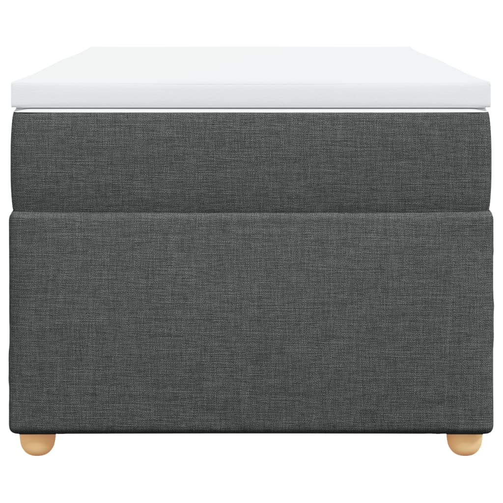 Pat box spring cu saltea, gri închis, 100x200 cm, textil GartenMobel Dekor