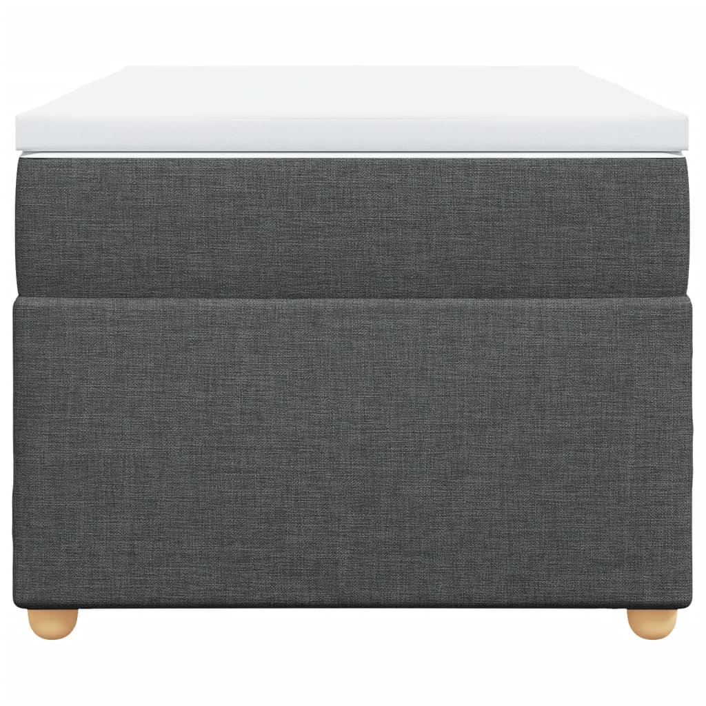 Pat box spring cu saltea, gri închis, 80x200 cm, textil GartenMobel Dekor