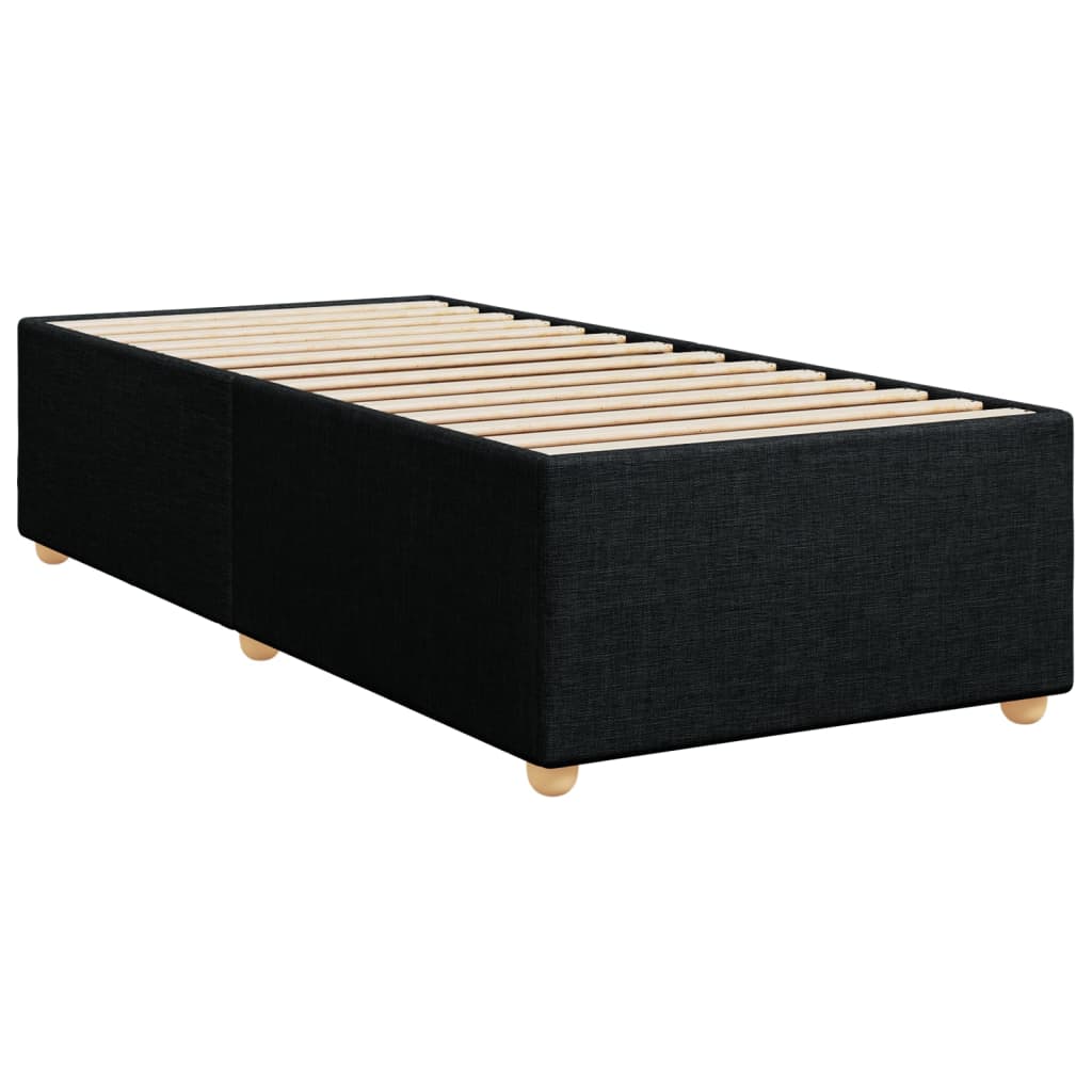 Pat box spring cu saltea, negru, 80x200 cm, textil GartenMobel Dekor