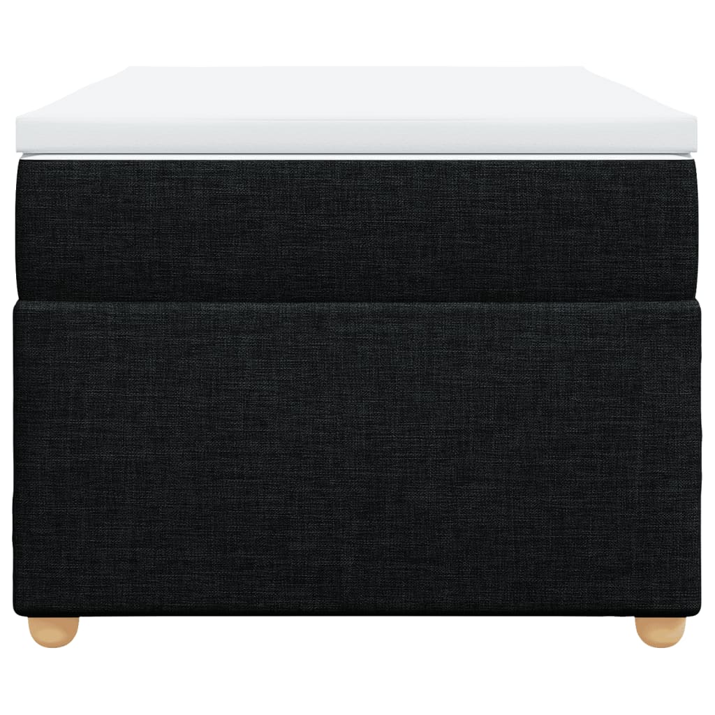 Pat box spring cu saltea, negru, 80x200 cm, textil GartenMobel Dekor