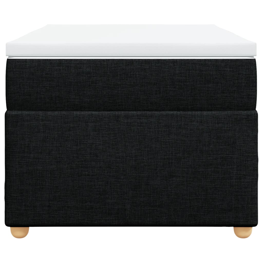 Pat box spring cu saltea, negru, 90x190 cm, textil GartenMobel Dekor