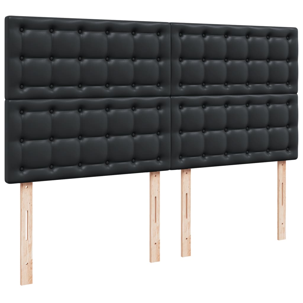 Pat box spring cu saltea, negru, 200x200 cm, piele ecologică GartenMobel Dekor