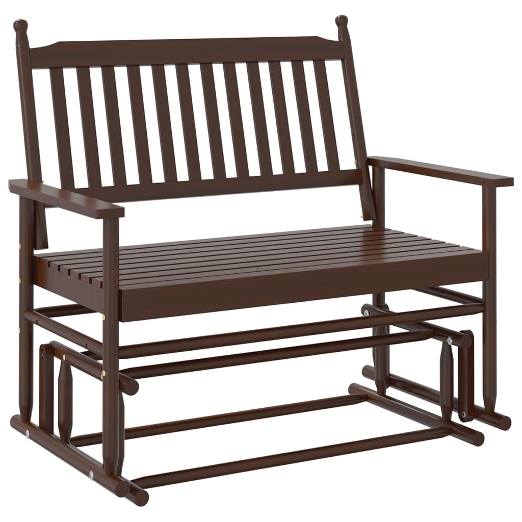 Bancă glisantă, maro, 118x70x104,5 cm, lemn masiv de plop GartenMobel Dekor