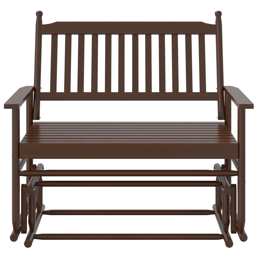 Bancă glisantă, maro, 118x70x104,5 cm, lemn masiv de plop GartenMobel Dekor