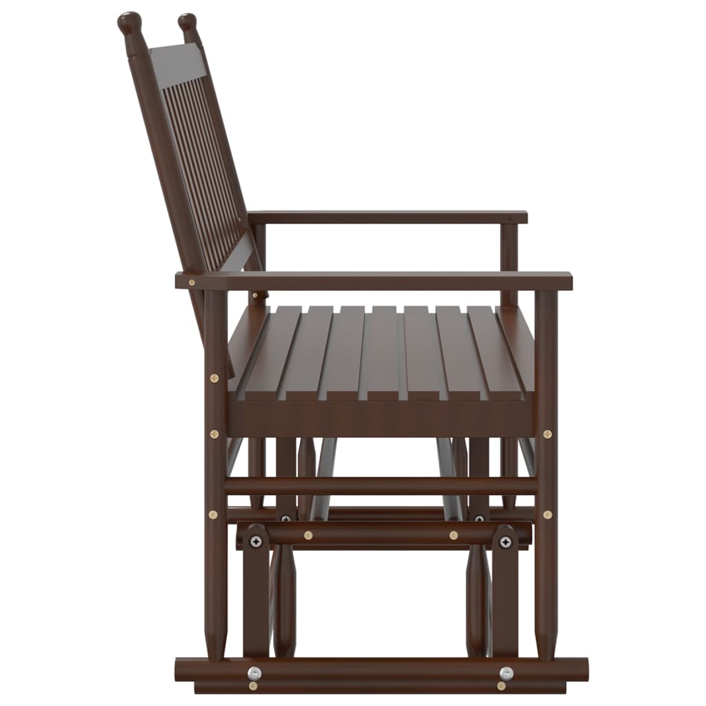 Bancă glisantă, maro, 118x70x104,5 cm, lemn masiv de plop GartenMobel Dekor