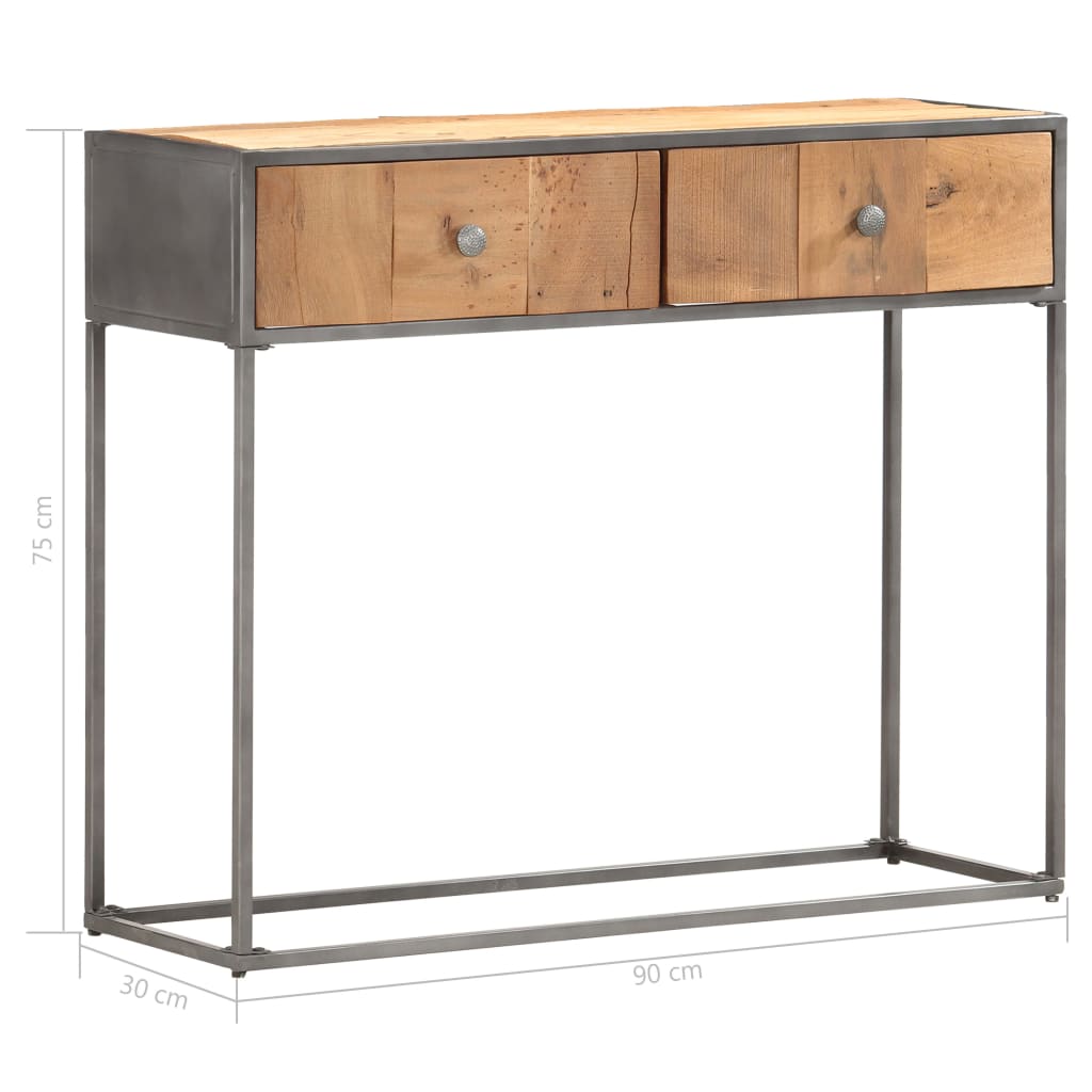 Masă consolă, 90 x 30 x 75 cm, lemn masiv reciclat GartenMobel Dekor