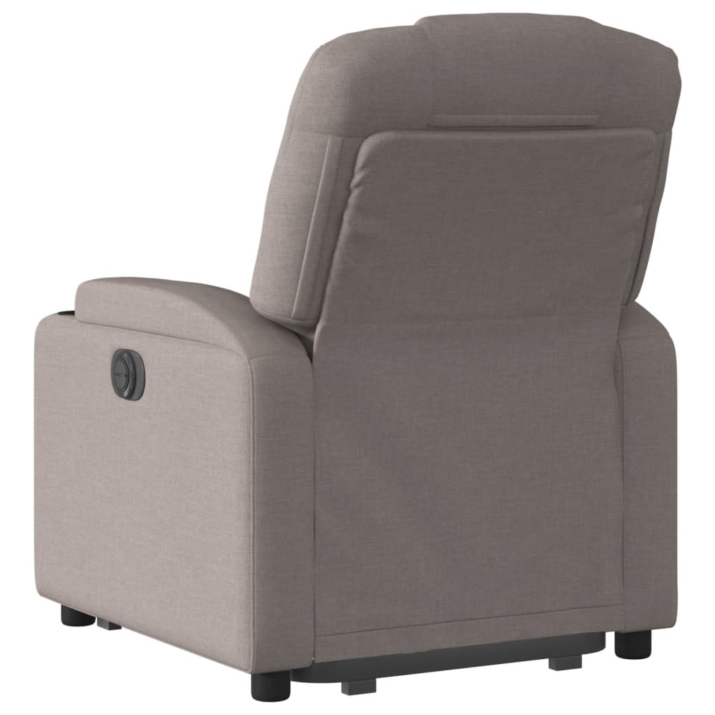 Fotoliu electric rabatabil cu ridicare, gri taupe, textil GartenMobel Dekor